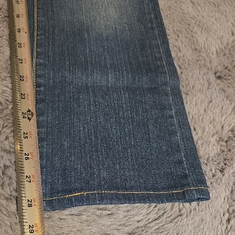 Michael Kors Dark Wash Blue Straight Leg Jeans With Gold Size 12
